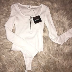 Missguided long sleeve ribbed bodysuit